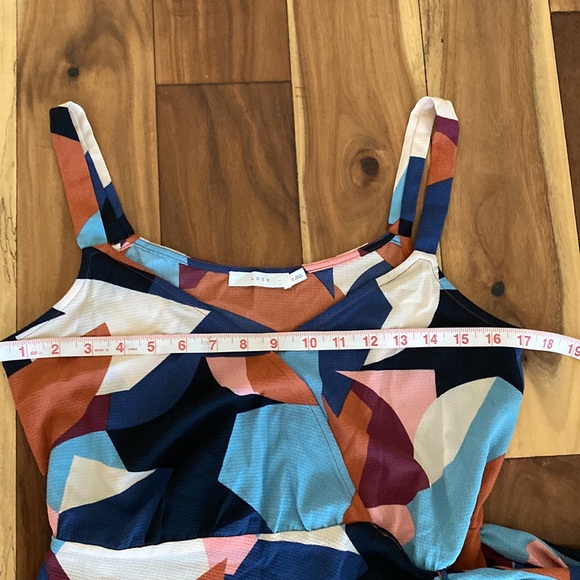 LUSH Nordstrom Geometric Print Side Tie Midi Wrap Dress Size Small - Picture 8 of 11